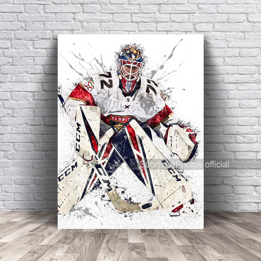 Sergei Bobrovsky Poster, Florida Panthers, Canvas Wrap, Wall Art Print