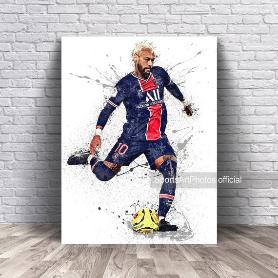 Affiche Neymar - PSG - Paris Saint Germain - Convient à l'encadrement -  Posters