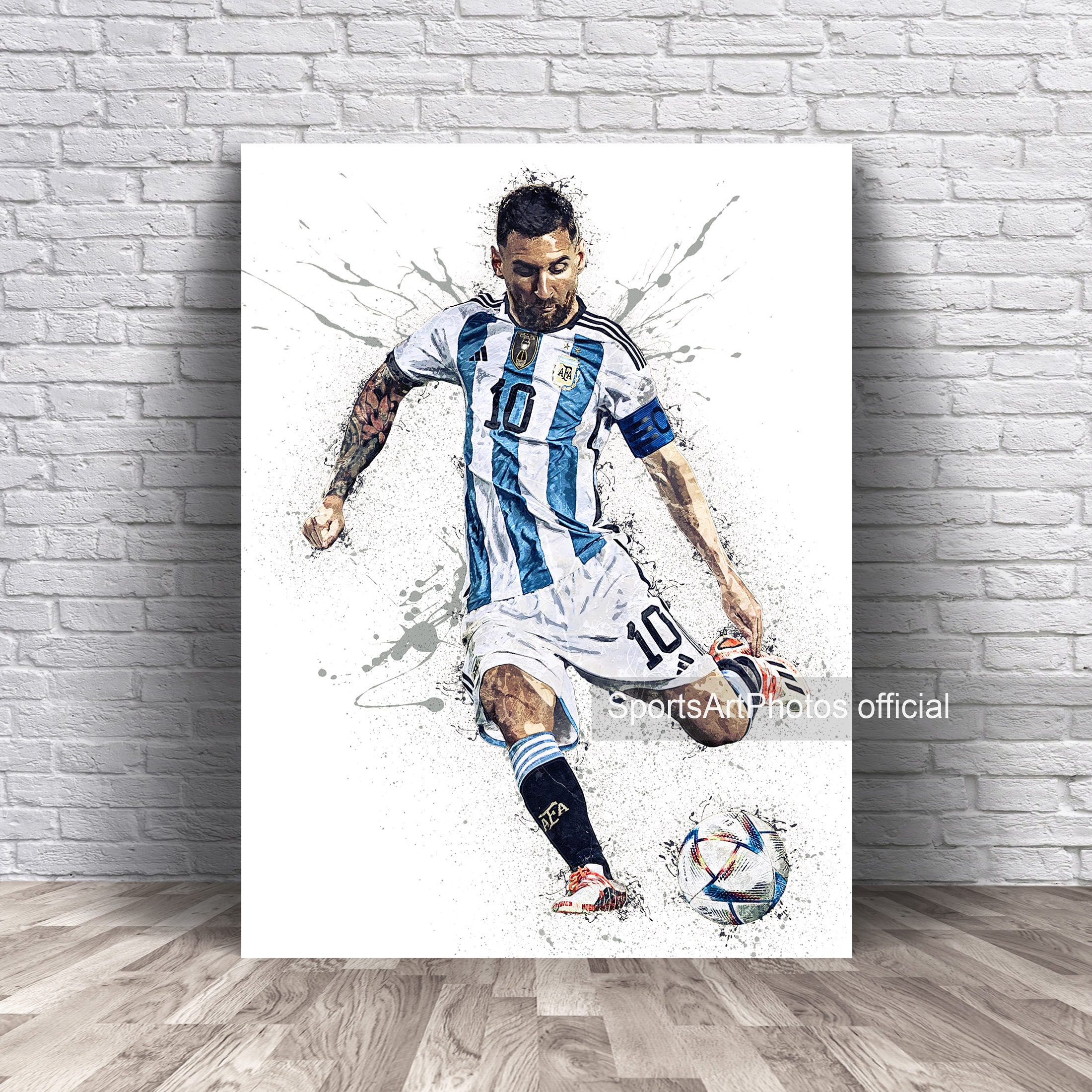  Ikonic Fotohaus Lionel Messi Cristiano Ronaldo Neymar Jr Signed  Photo Autograph Print Wall Art Home Decor: Posters & Prints