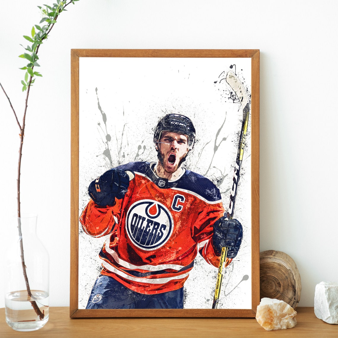 Connor McDavid Edmonton Oilers Poster Wall Art Printable | Etsy