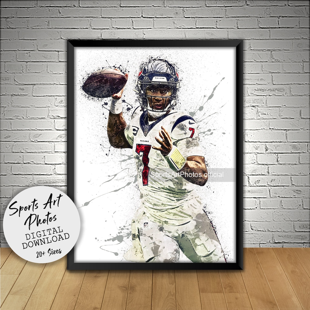 CJ Stroud Poster, Houston Texans, Wall Art Printable, Kids Decor, Man ...