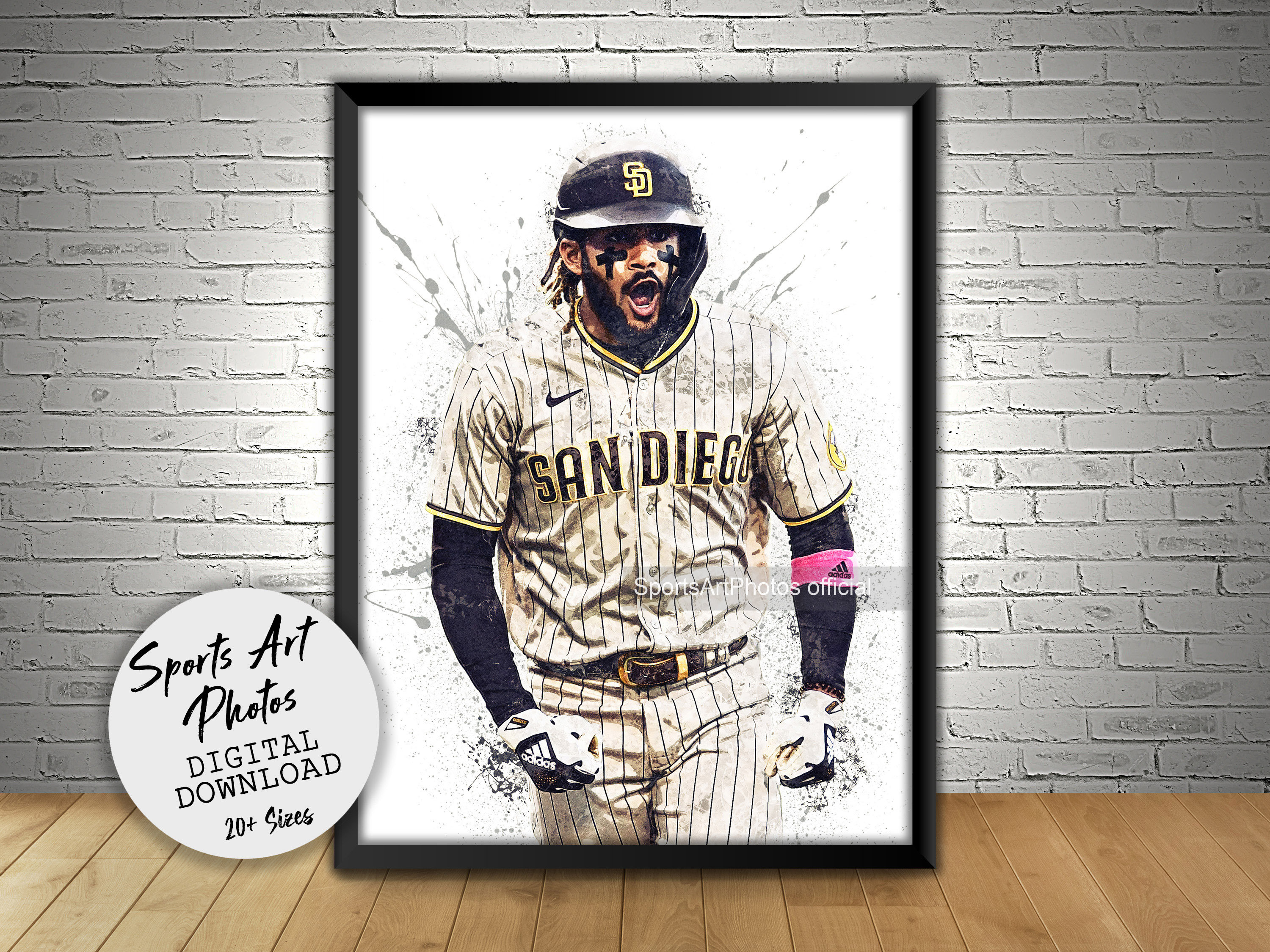 Download San Diego Padres Tatis Jr. Painting Wallpaper