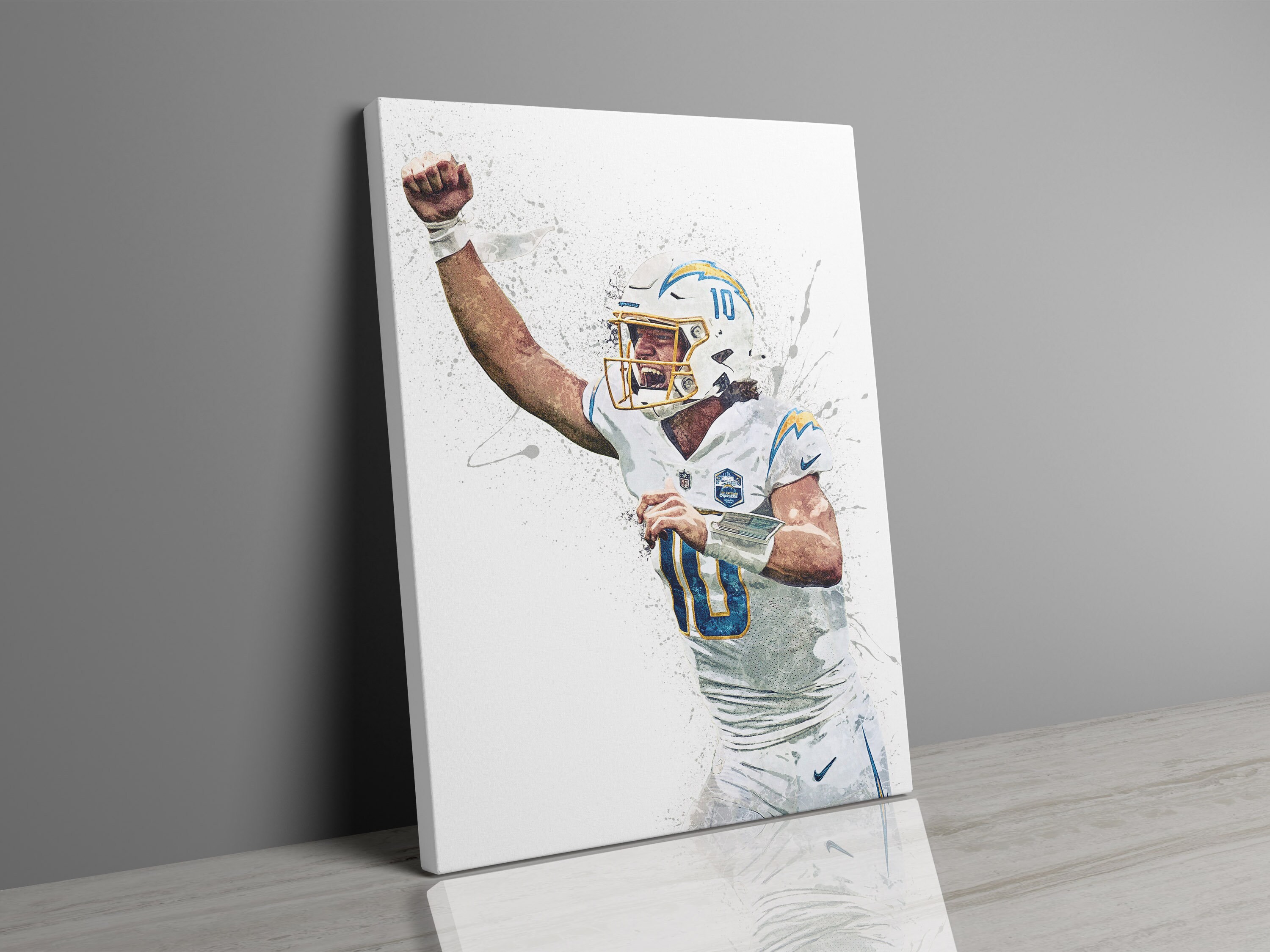 Justin Herbert Poster Los Angeles Chargers Wall Art - Etsy