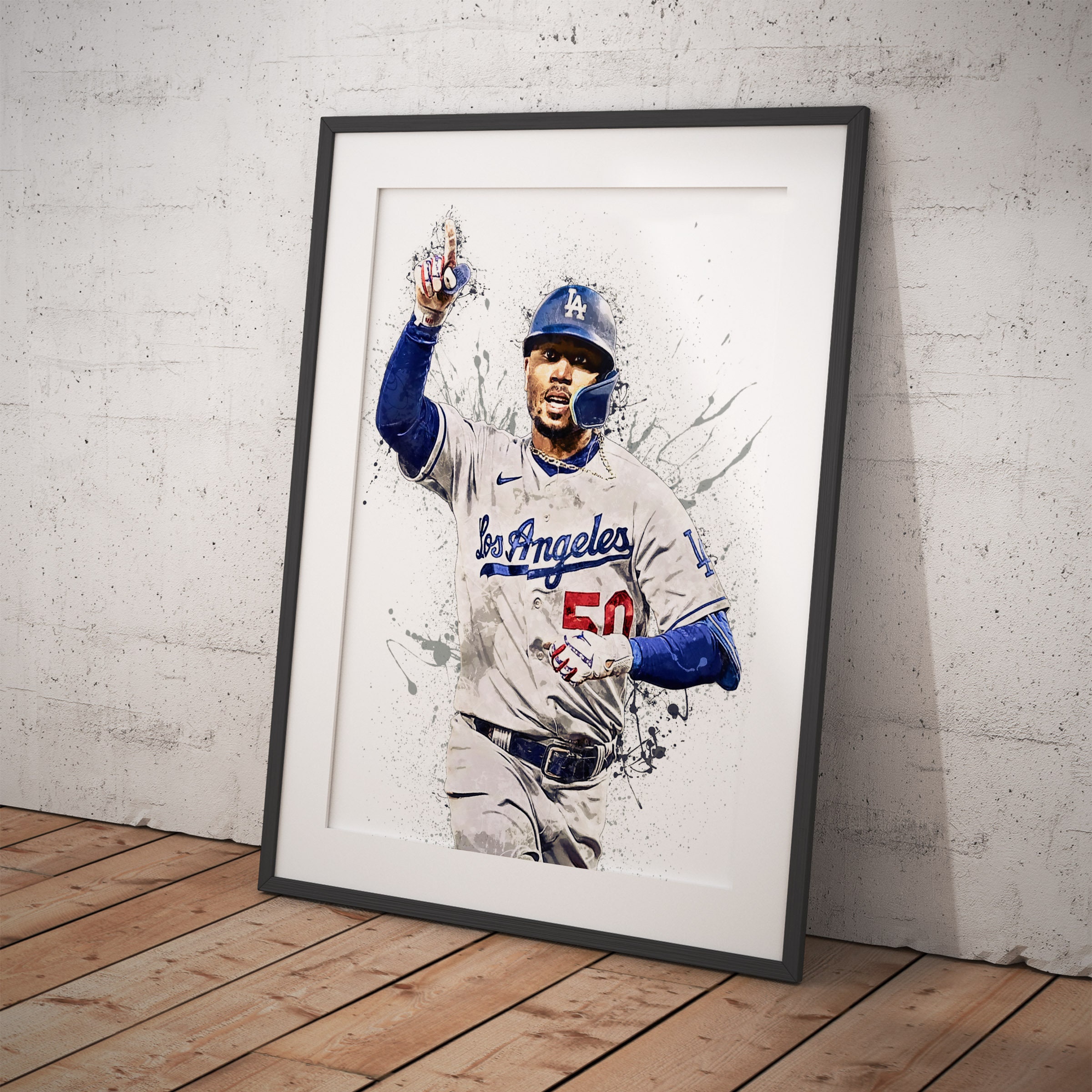 Mookie Betts Poster Los Angeles Dodgers Wall Art Printable Etsy