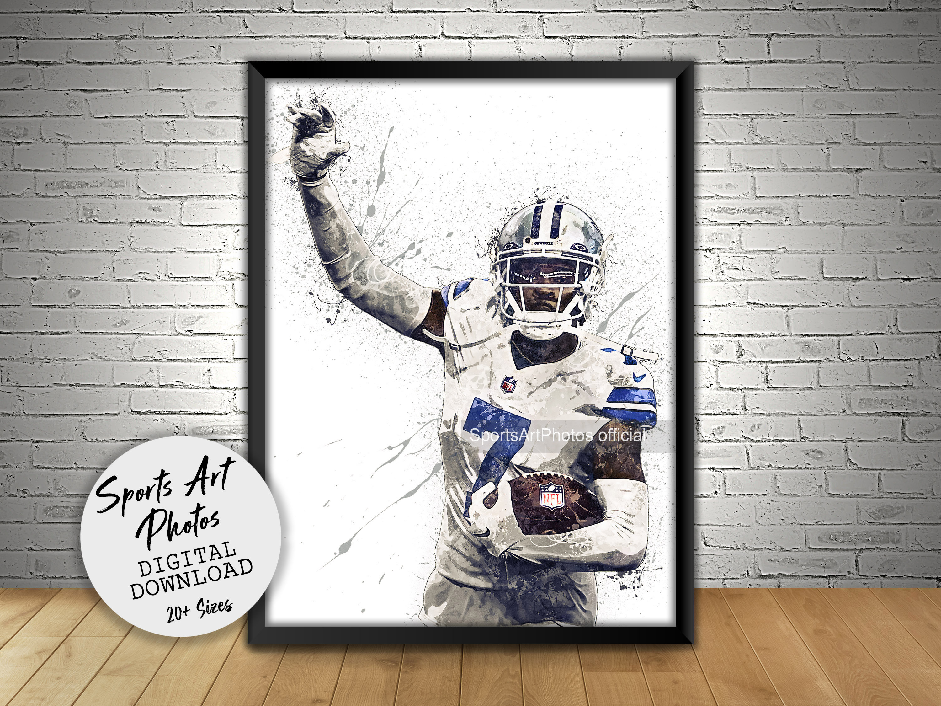 Trevon Diggs Poster Dallas Cowboys Wall Art Printable Kids 