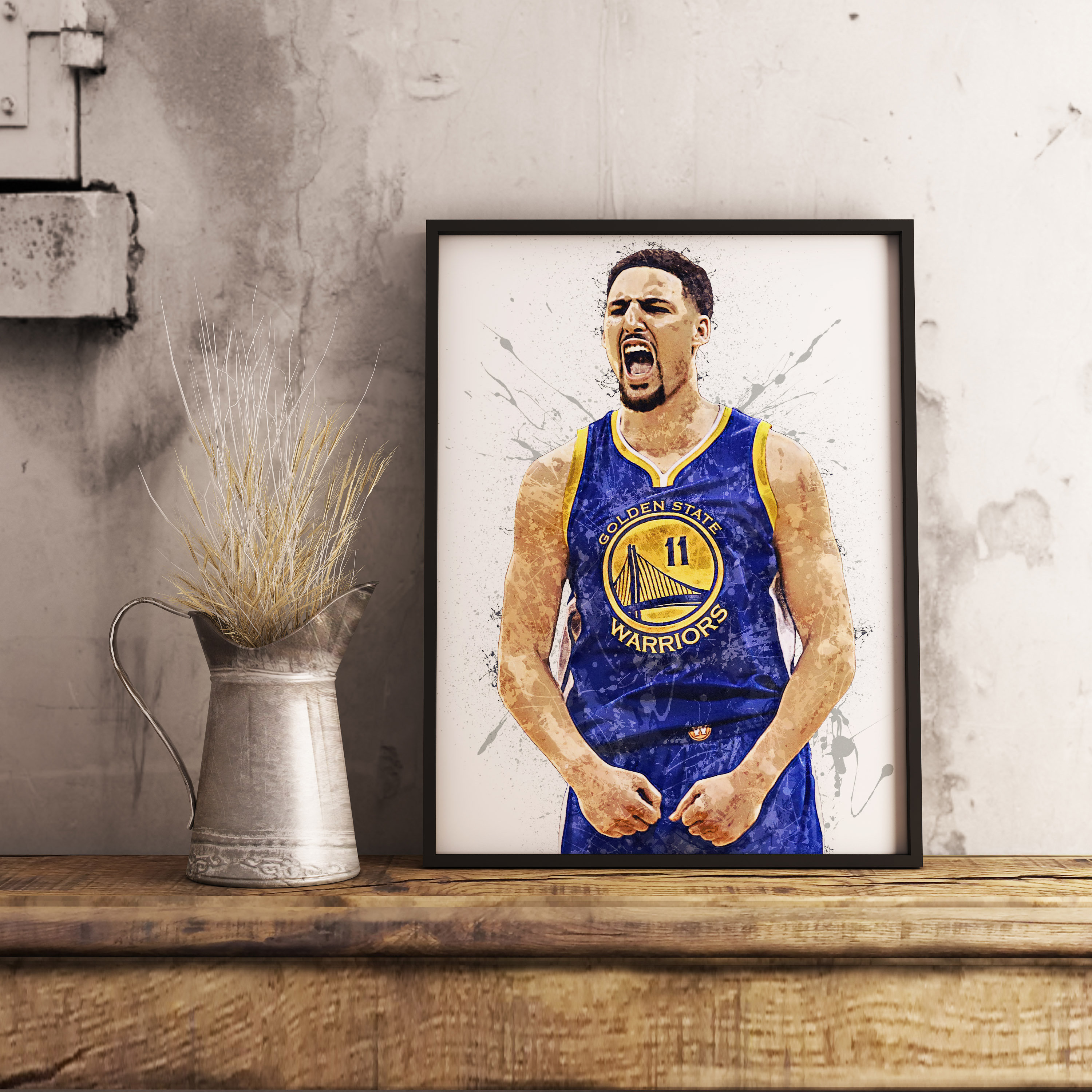 Klay Thompson Golden State Warriors Wall Art Printable Kids Etsy