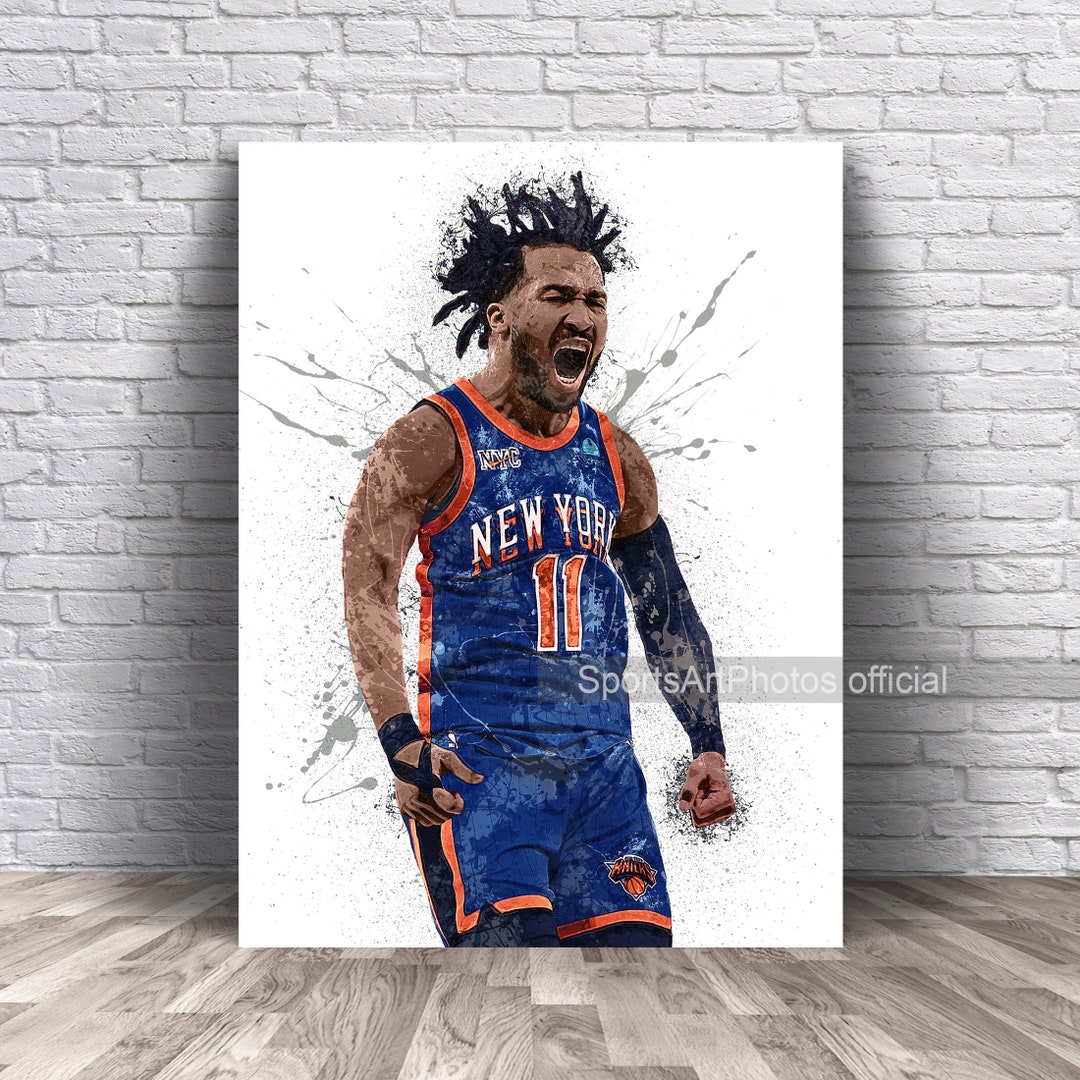 Jalen Brunson Poster, New York Knicks, Canvas Wrap, Wall Art Print