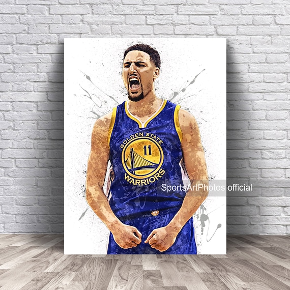Klay Thompson Poster Golden State Warriors Canvas Print 