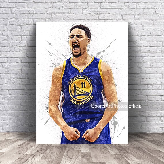 Klay Thompson Poster Golden State Warriors Canvas Print 