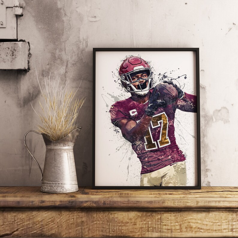 Terry Mclaurin Poster Washington Football Team Wall Art Etsy