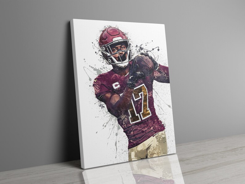 Terry Mclaurin Poster Washington Football Team Wall Art Etsy