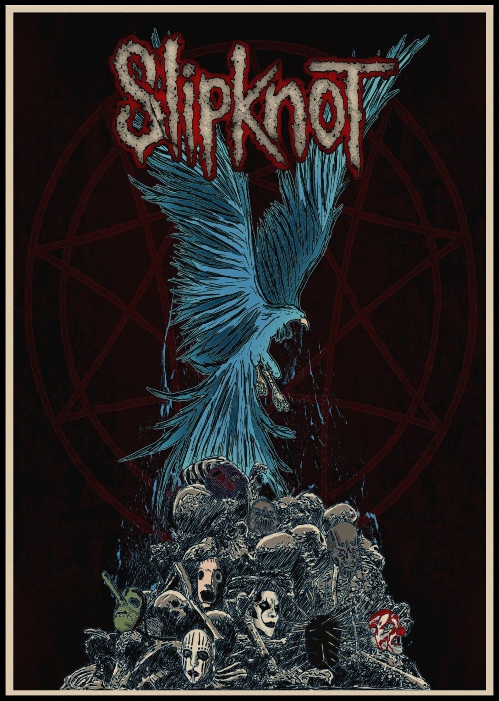 Slipknot Heavy Metal poster ROCK BAND Kraft paper Posters bar Etsy
