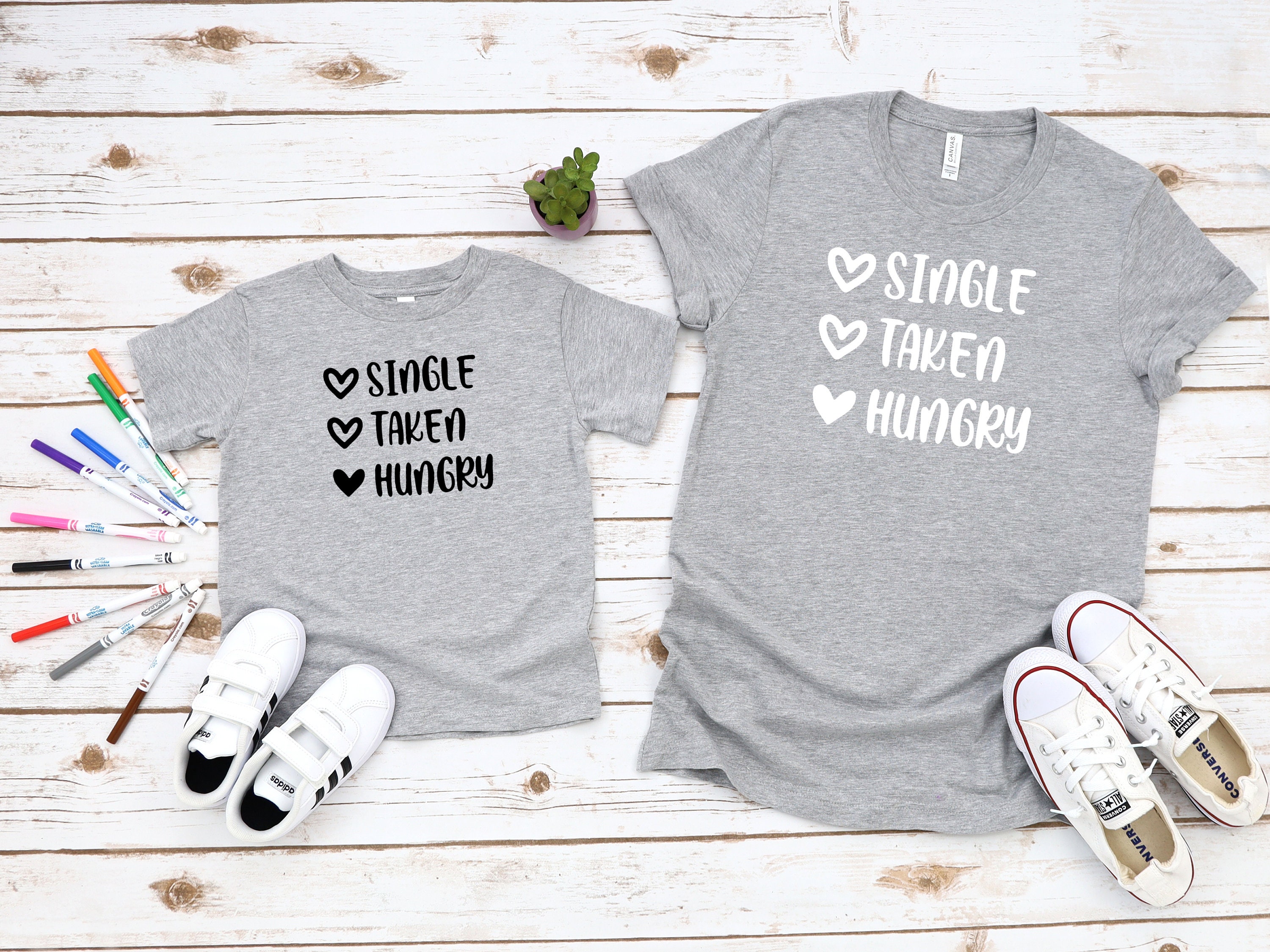 Single Taken Hungry Shirt Valentines Gift Shirt Relationship | Etsy