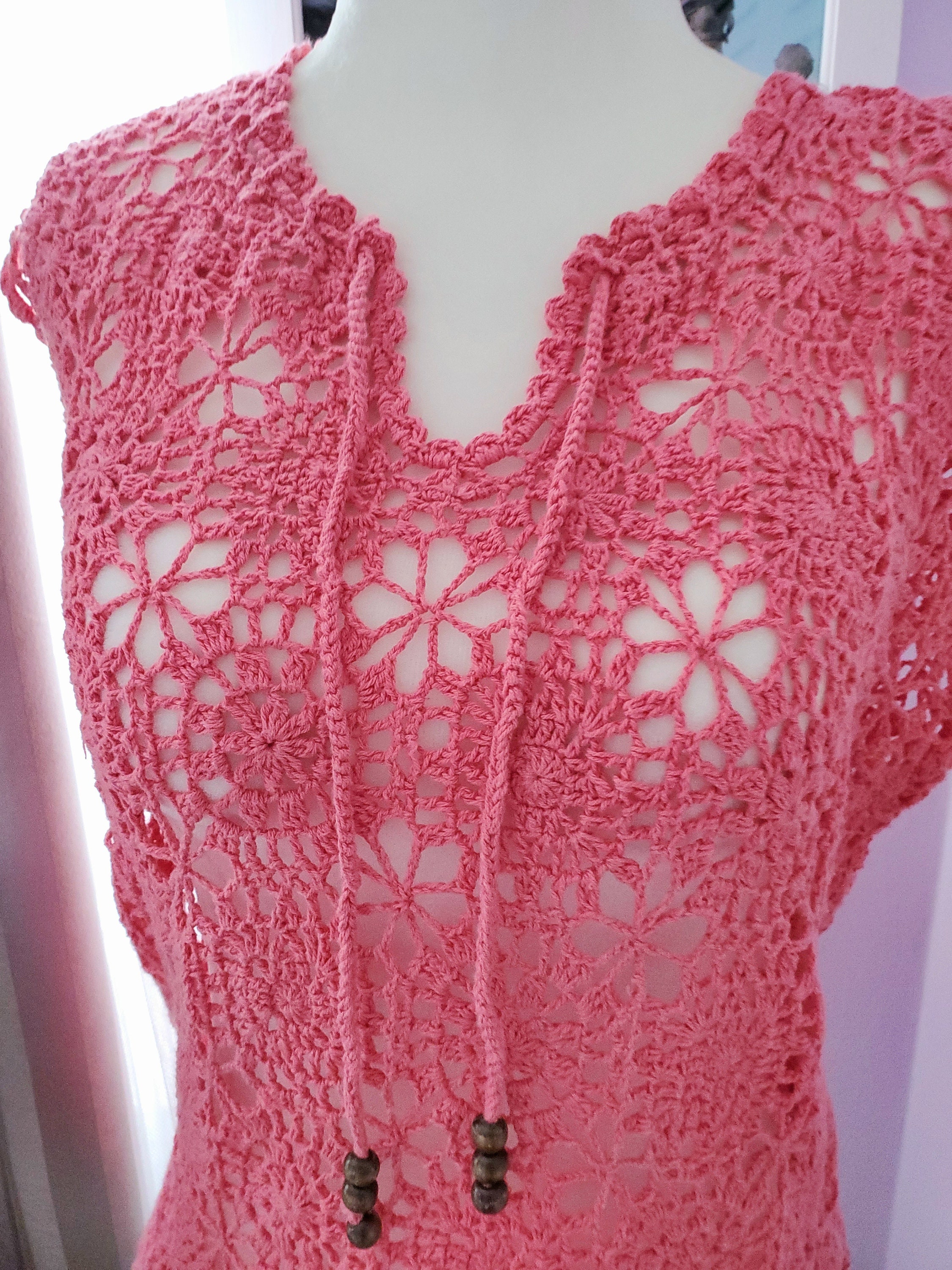 Bayside Sleeveless Crochet Top Pink