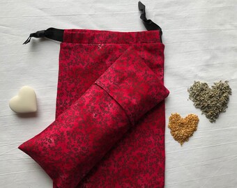 Lavender Eye Pillow with matching drawstring pouch bag