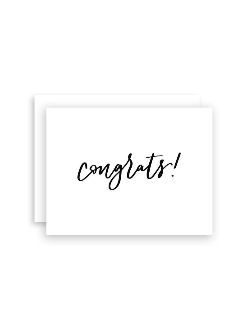 Congrats Greeting Card Small Greeting Cards Simple Greeting - Etsy