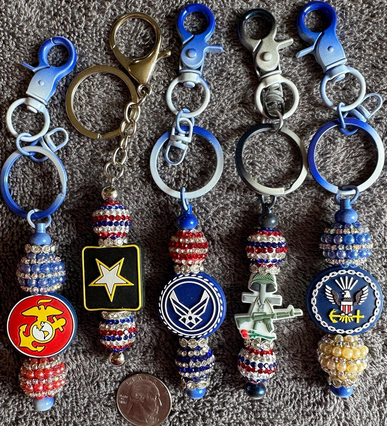 Government Keychains Government, Military, Army, Navy, US Airforce, Marines, Coast Guard ...