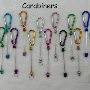 Carabiner with Stem: Keychain, Bag Charm, or Holder