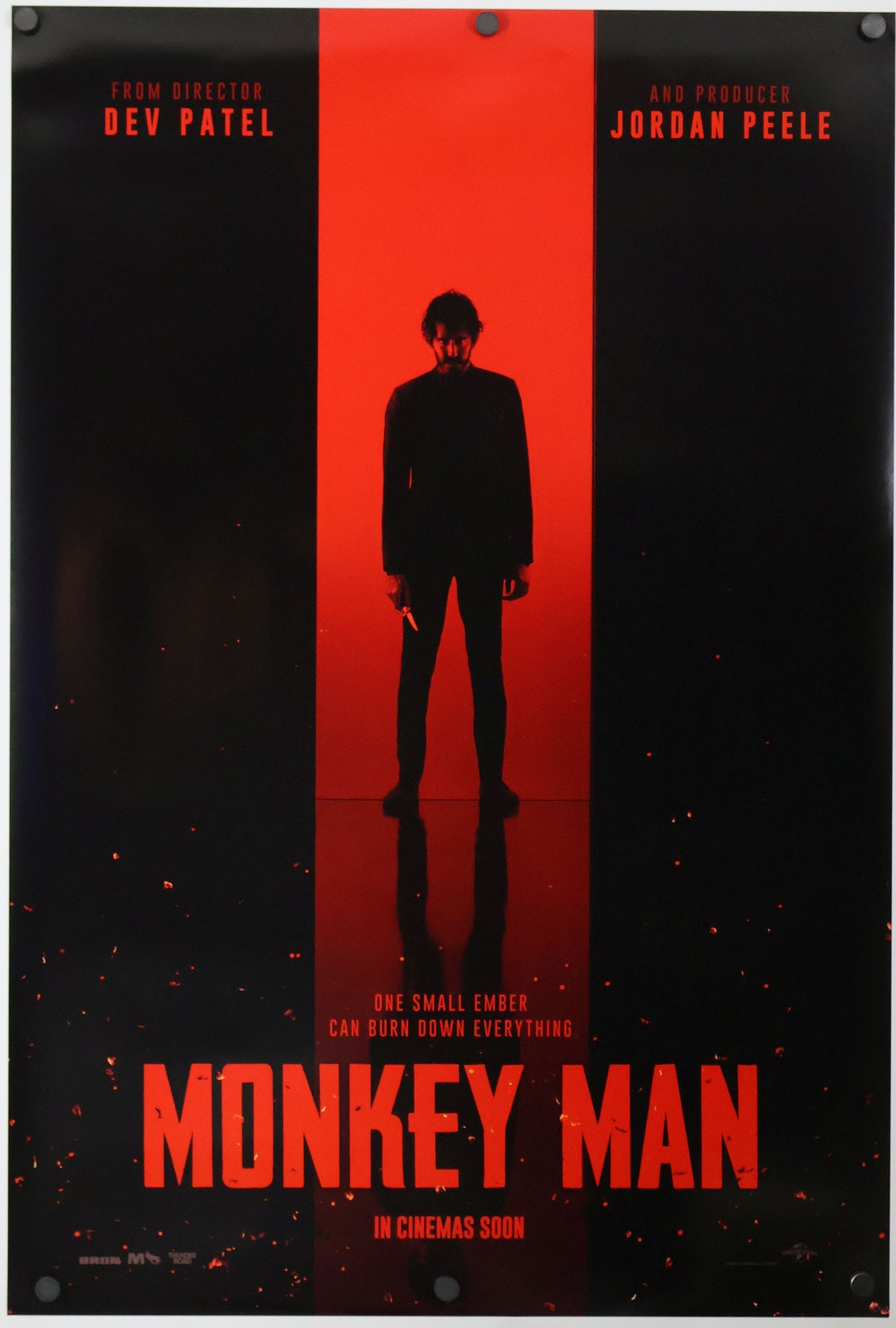 Monkey Man Original Theatrical Movie Poster 27x40 Advance 2024 - Etsy