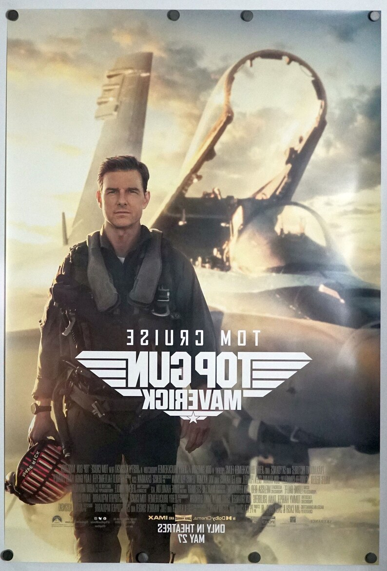 Top Gun Maverick Original Theatrical Movie Poster 27x40 2 Sided Final Etsy