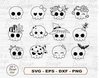 halloween cute skull digital file, Happy Halloween svg, Cute Skeleton svg, spooky svg, png, dxf, eps