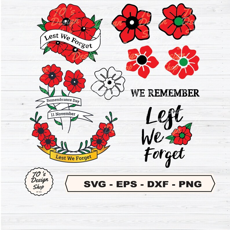 Remembrance Day Svg, We Remember Svg, Lest We Forget Svg, Poppy Svg ...
