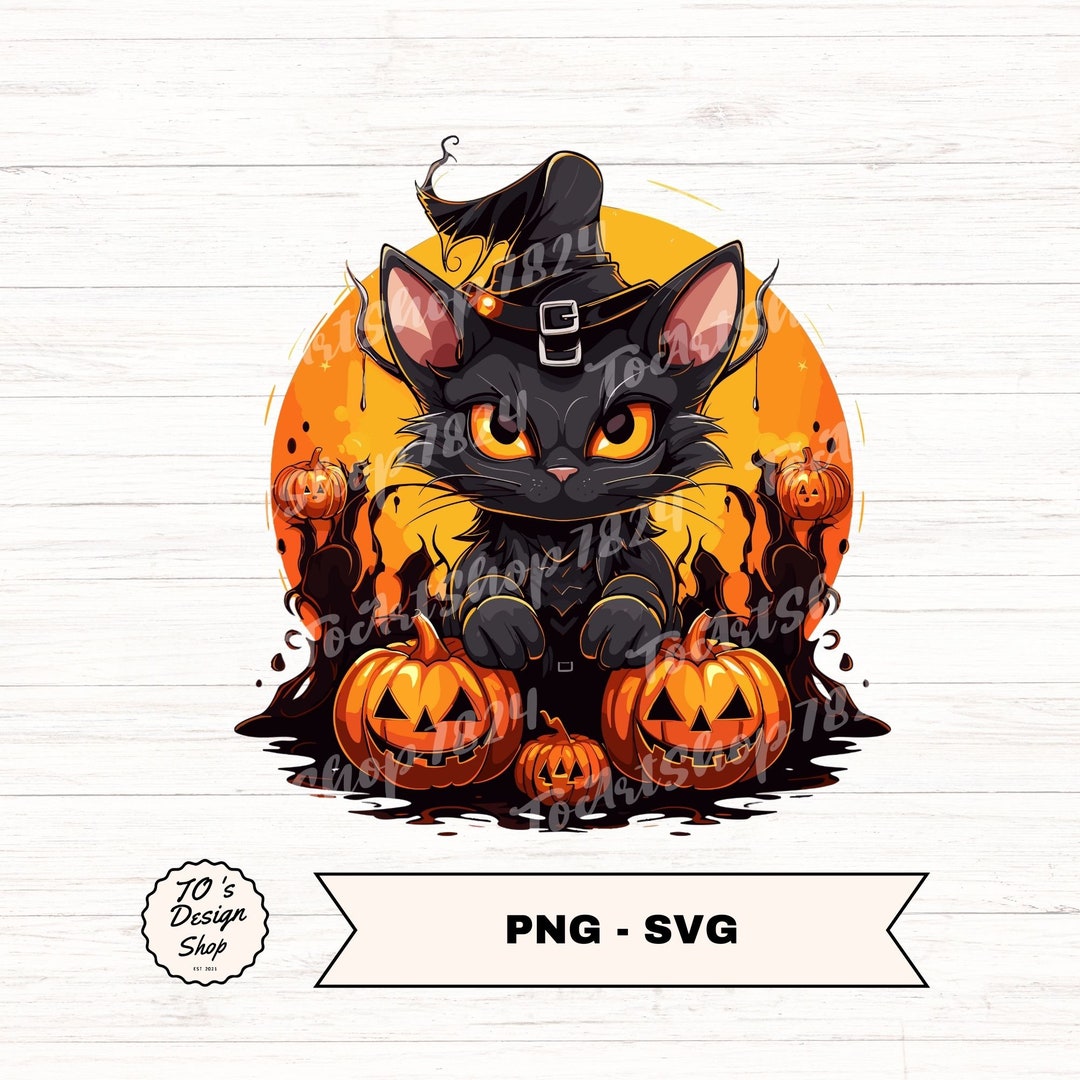 Halloween Pumpkin Cats Png, Ghost Cats Png, Pumpkin Cats Halloween ...