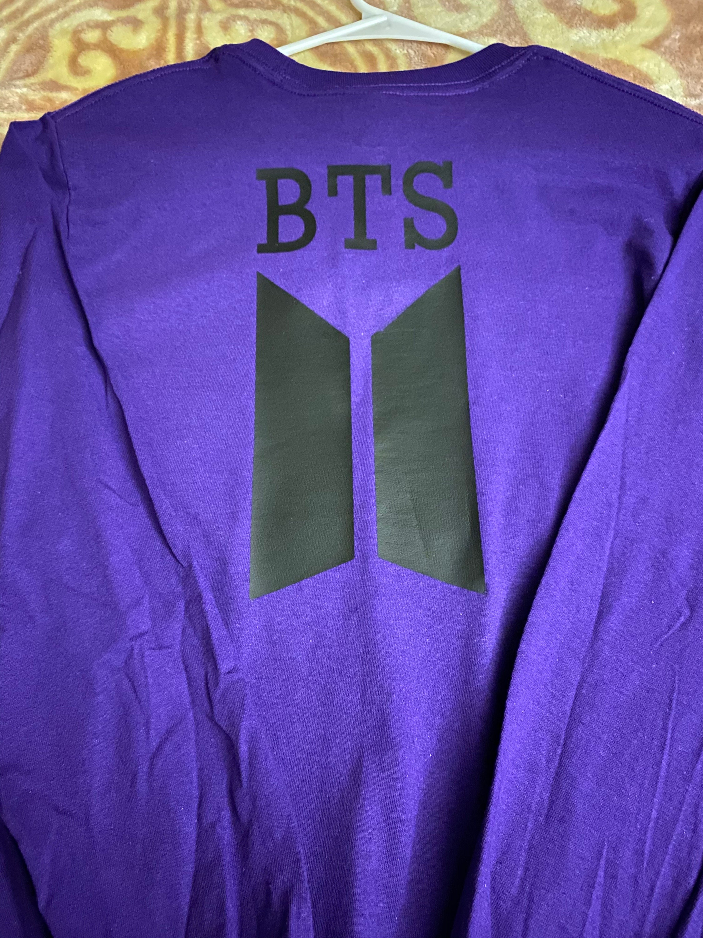 Purple and black bts army bts long sleeve shirt kpop shirt Etsy