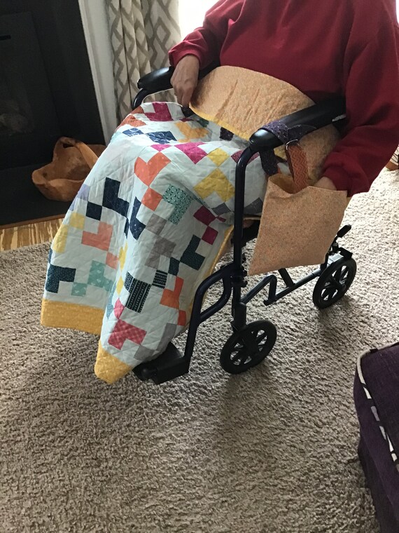 Lap Quilt Sized for Wheelchair Use With Detachable Pouch Etsy