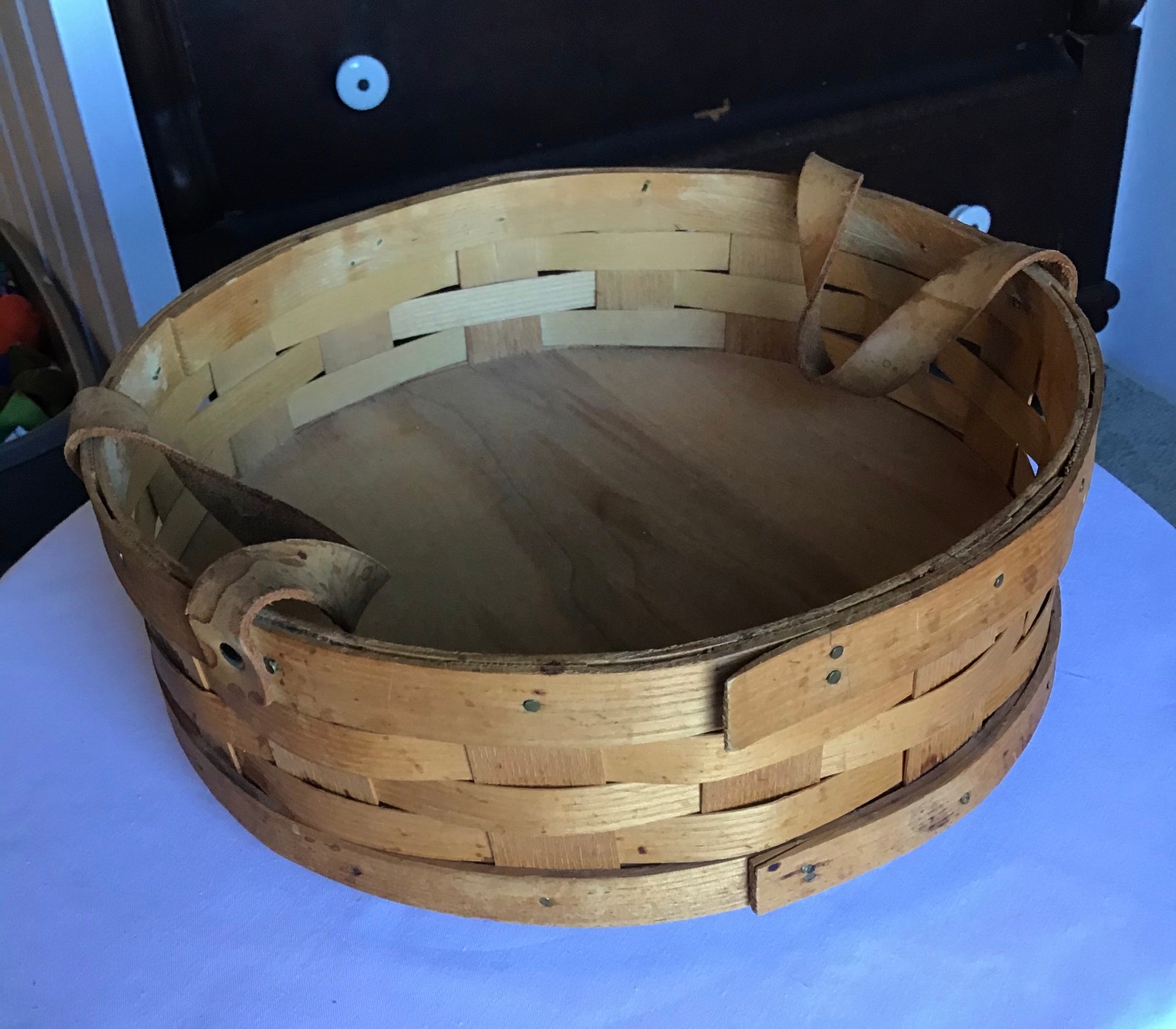 Peterboro company round Lazy Susan revolving basket Etsy