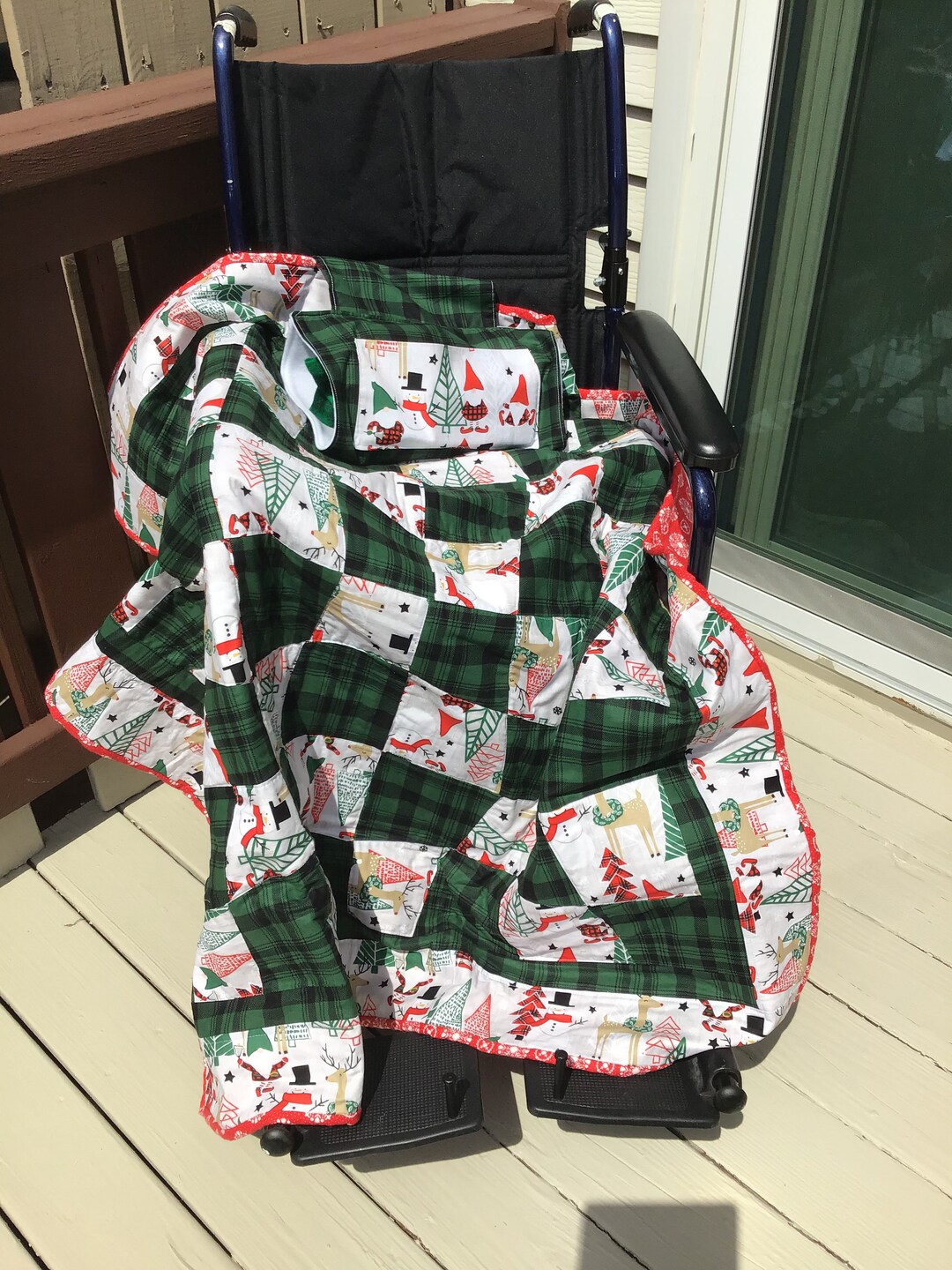 Christmas Lap Quilts Sized for Wheelchairs With Detachable Etsy