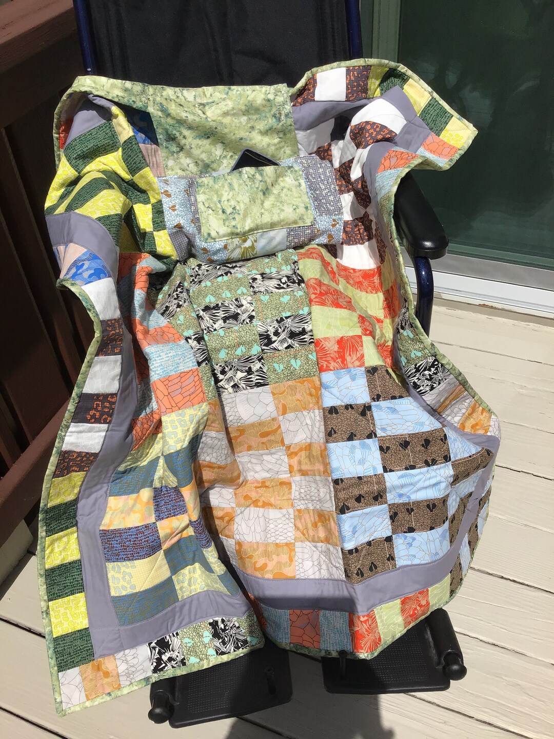 Lap Quilt Sized for Wheelchair or Cuddling With Detachable Etsy