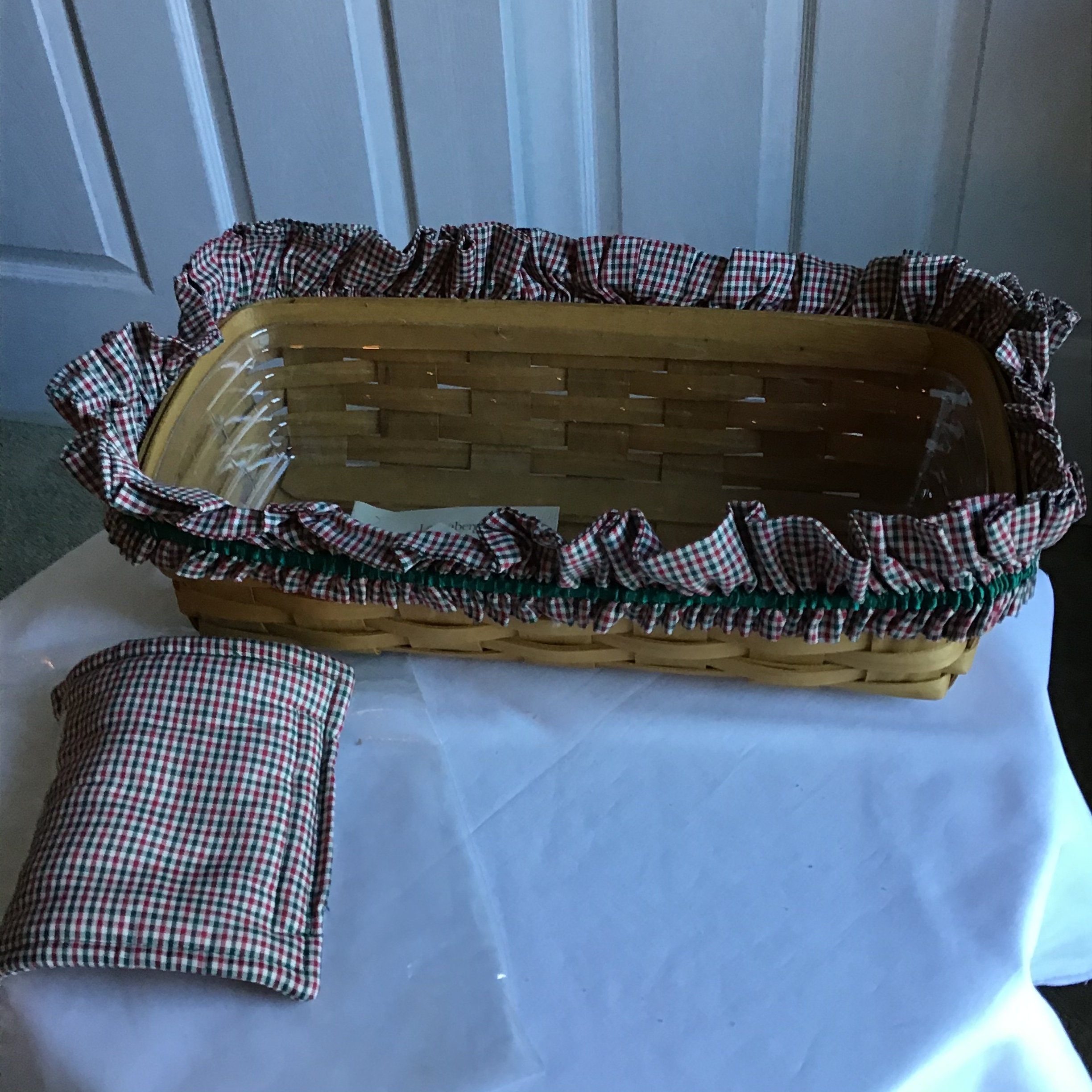 Longaberger 2 ruffled garters and one bow tie for baskets Etsy