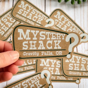 Mystery Shack vintage bord kraftpapier sticker