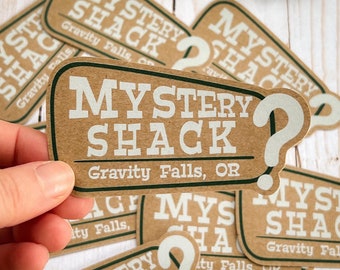 Mystery Shack Vintage Sign Kraft Paper Sticker