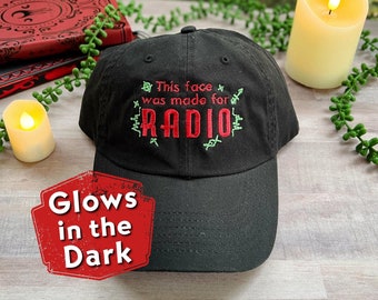 This Face Was Made For Radio | Alastor Radio Demon Embroidered Dad Cap