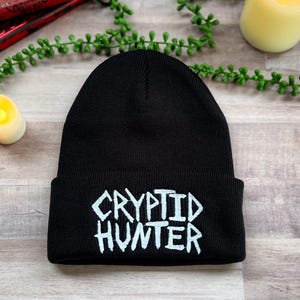 Cryptid Hunter Embroidered Beanie