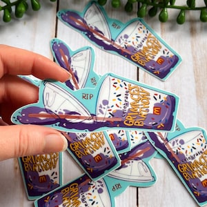 Grimace Birthday Shake Matte Sticker