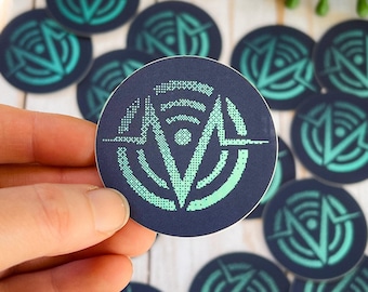Voxtek Mirrored Logo Mini Vinyl Sticker