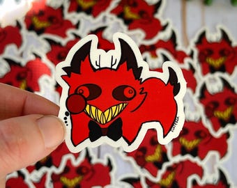Cursed Alastor Cat Mini Vinyl Sticker