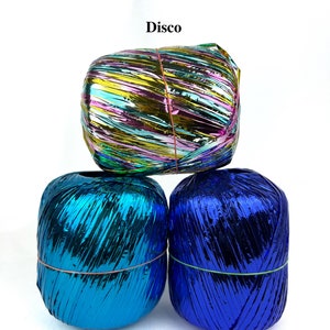 Metallic Raffia Yarn Metallic Raffia Yarn, Raffia Crochet Yarn,raffia Ribbon, Shiny Raffia ...