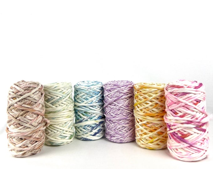 3mm Tie Dye Macrame Cord hand Dyed Craft Rope Single Twist Etsy