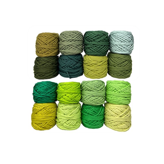 3 4mm Green Macrame Cord, Single Twisted String, Macrame Yarn, Macrame  Supplies , Macrame Diy Kit 