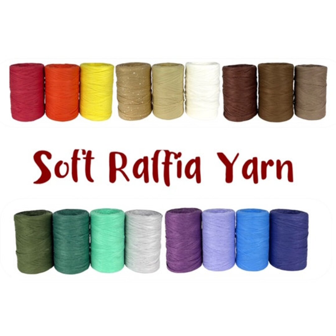 Soft Raffia Yarn Raffia Crochet Yarn Natural Raffia Yarn Etsy