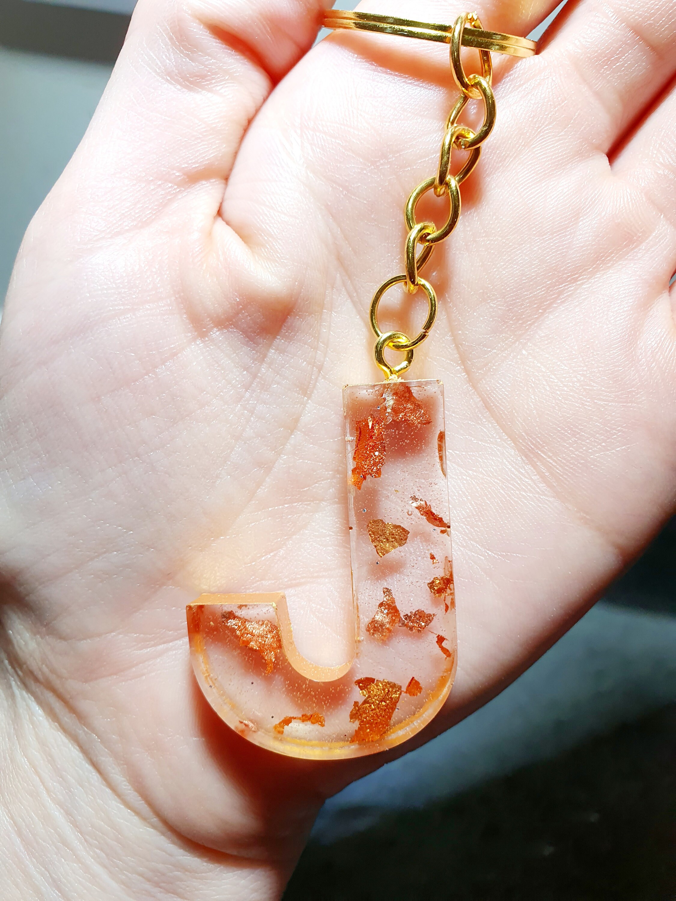 Resin keyring glitter pearlised or floral Etsy