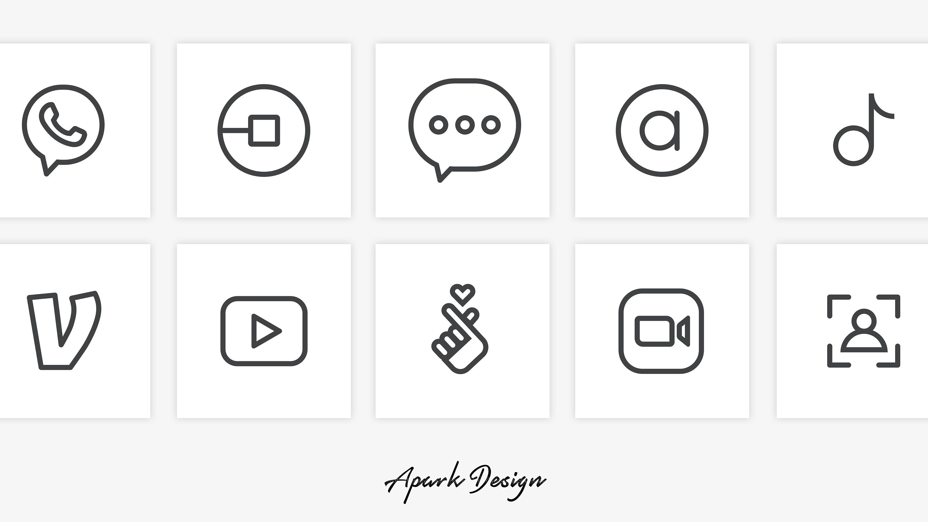 100+ App Icons IOS 14 - Black Stokes - Etsy