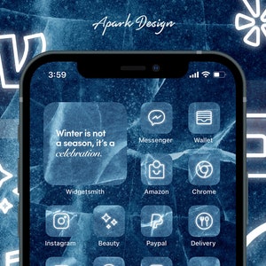 100+ App Icons IOS 14 - Icy Blue