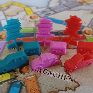 3D Orcs Road Trip Themed Pieces for Games like Ticket to Ride