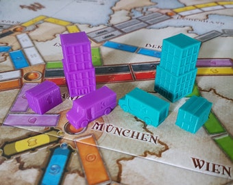 3D Orcs Delivery Truck Themed Pieces for Games like Ticket to Ride