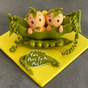 Two Peas in a Pod-Cold Porcelain Figurine